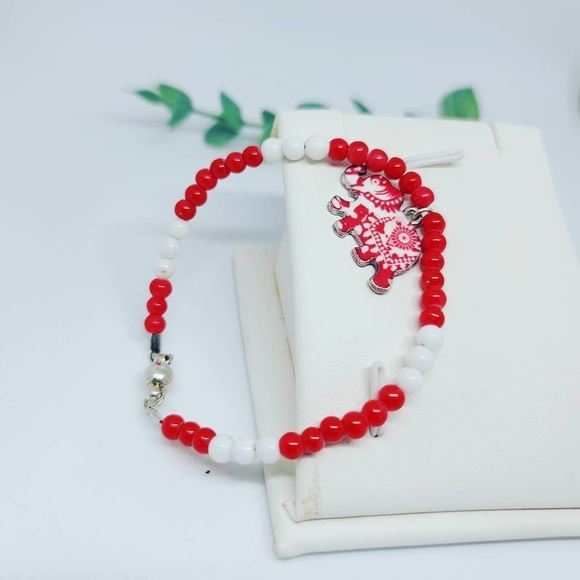 Girly Bracelet with Enamel Elephant 🐘charm - Picture 3 of 3